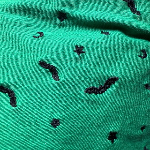 Hell Bunny Duo Green Bat Jeans - Picture 4 of 4